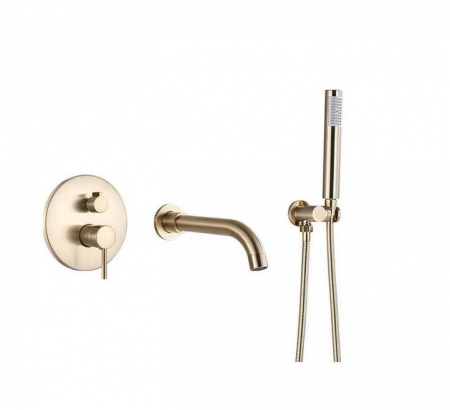 Coloane de dus - Set de dus pentru cada, auriu, cu 2 functii si montare pe perete, AquaSpa