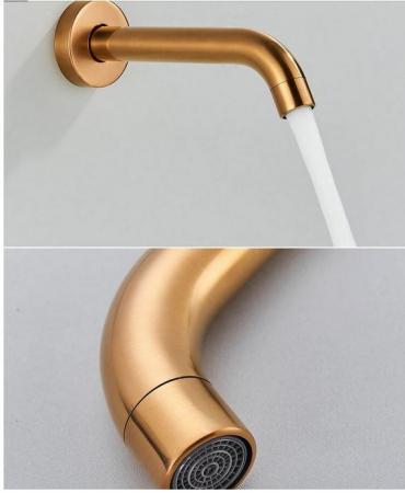 Set de dus RoseGold din otel inoxidabil cu montare pe perete, AquaSpa [4]