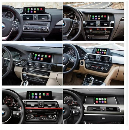 Sisteme CarPlay - Sistem CarPlay wireless pentru BMW CIC seria 1, 2, 3, 4, 5,7, X1,X3, X4, X5, X6, F56, F15, F16, F25, F26, F48, F01, F10, F11, F22, F20, F30, F32, cu Functie Android Mirror Link, AirPlay si AutoPlay