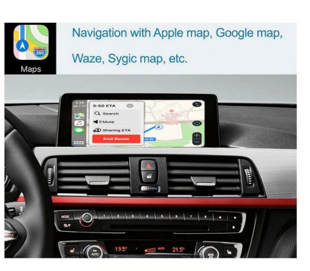 Sistem CarPlay wireless pentru BMW NBT seria 1, 2, 3, 4, 5,7, X1,X3, X4, X5, X6, F56, F15, F16, F25, F26, F48, F01, F10, F11, F22, F20, F30, F32, cu Functie Android Mirror Link, AirPlay si AutoPlay [5]