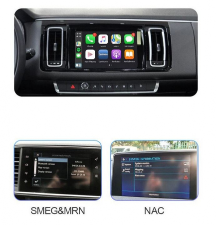 Sistem CarPlay wireless pentru Citroen C4, SMEG, SMEG+, Picasso, DS4, DS3, Peugeout, 308, 508, 208, 200 cu Functie Android Mirror Link [5]