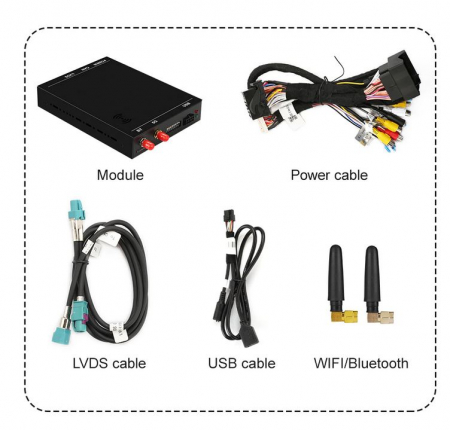 Sistem CarPlay wireless pentru Volkswagen Touareg, Golf , Polo, Tiguan, SEAT Leon, Octavia , cu Functie Android Mirror Link [3]