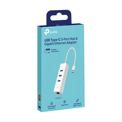 Adaptor USB Type-C la RJ45 Gigabit, 3 x USB 3.0 - TP-Link UE330C [2]