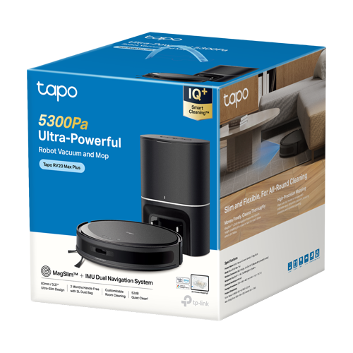 Aspirator robot RV20 Max Plus, Spalare umeda, Golire automata, 5300Pa, MagSlim & IMU - TP-Link Tapo TapoRV20MaxPlus [3]