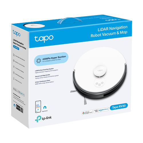 Aspirator robot RV30, Spalare umeda, 4200Pa, LiDAR & Gyro - TP-Link Tapo TapoRV30 [4]