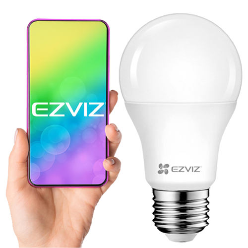 Bec LED inteligent EZVIZ, Wi-Fi, E27, 806 lmn, lumina calda 2700K ajustabila CS-HAL-LB1-LWAW [2]