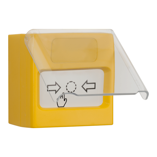 Buton conventional de alarmare incendiu de interior, capac protectie, compatibil IVY - TELETEK SensoMAG-MRB50 [3]