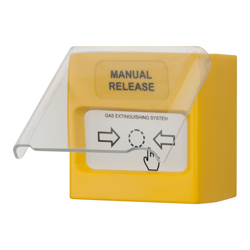 Buton conventional de alarmare incendiu de interior, capac protectie, compatibil IVY - TELETEK SensoMAG-MRB50 [1]