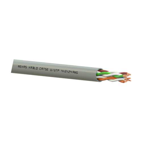 Cablu U/UTP, cat 5e, 4x2x24 AWG, Cupru, 305m - Mekas Kablo MEK90-4x2x24-5U [1]