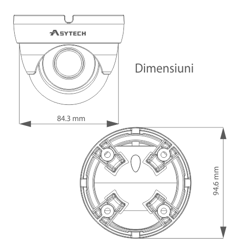 Camera IP 3.0MP, lentila 2.8mm - ASYTECH seria VT VT-IP18DF-3S [3]