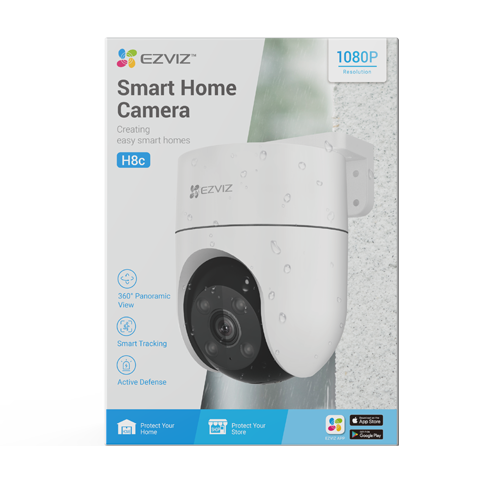 Camera IP EZVIZ de exterior, WI-Fi, Pan&Tilt, FullHD 1080P, Audio bidirectional, distanta IR 30 metri, imagini color 24/7 CS-H8C-FHD [4]
