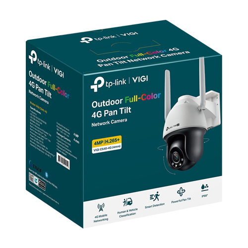Camera IP PT, 4G, 4MP, Full-Color, lentila 4mm, IR 30m, WL 30m, Audio - TP-Link VIGI VIGIC540-4G(4mm) [3]