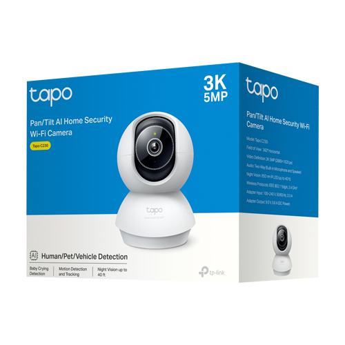 Camera IP Smart Wi-Fi, 3K 5MP, Pan&Tilt, Audio bidirectional, Alarma - TP-Link Tapo TapoC230 [3]