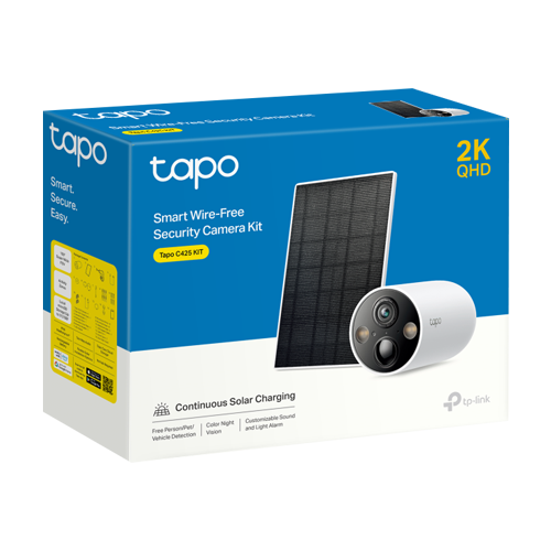 Camera IP Smart Wi-Fi, 4MP, Panou Solar, Baterie reincarcabila, Audio bidirectional - TP-Link Tapo TapoC425KIT [2]