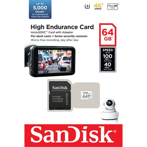 Card MicroSD 64GB, seria HIGH Endurance - SanDisk SDSQQNR-064G-GN6IA [2]