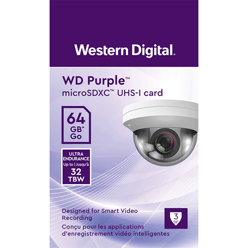Card MicroSD 64GB, seria Purple Ultra Endurance - Western Digital WDD064G1P0C [2]