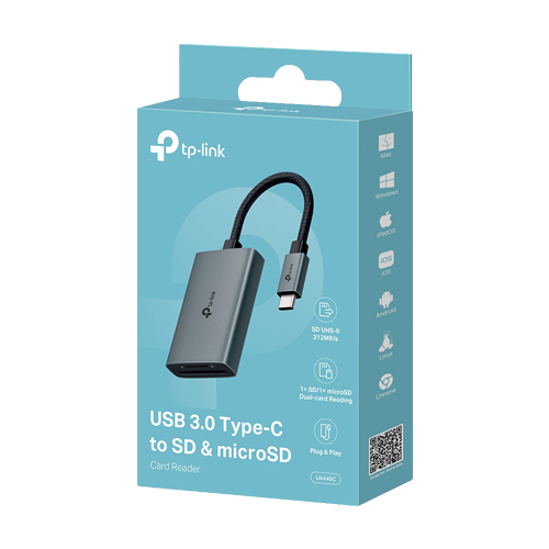 Cititor carduri UA440C, USB 3.0 Type-C la SD/microSD, UHS-II - TP-Link UA440C [2]