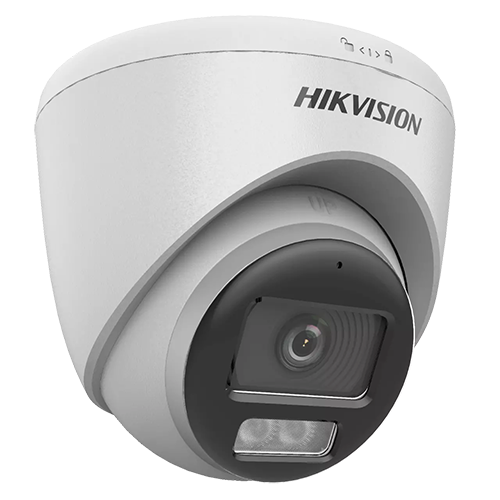 ColorVu, Dual Light - Camera analog 2MP, lentila 2.8mm, IR 40m, WL 40m, TVI/AHD/CVI/CVBS, Mic., IP67 - HIKVISION DS-2CE72DF0T-LFS-2.8mm [1]