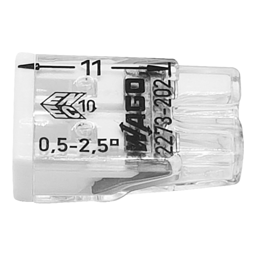 Conector compact de imbinare, 2 fire, max. 2.5 mmÂ² (100 buc.) - WAGO 2273-202 [2]