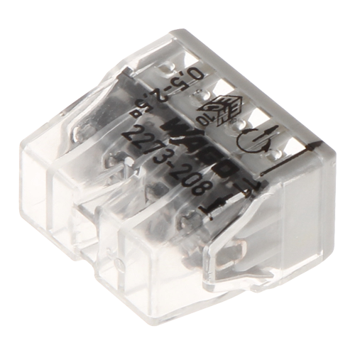 Conector compact de imbinare, 8 fire, max. 2.5 mmÂ² (50 buc.) - WAGO 2273-208 [3]