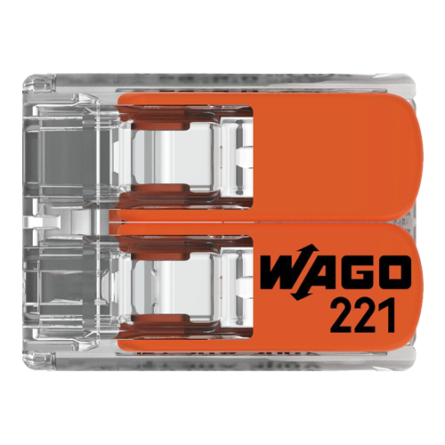 Conector derivatie 2 fire, max. 6 mmÂ² (50 buc.) - WAGO 221-612 [3]