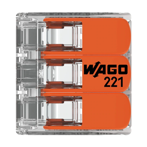 Conector derivatie 3 fire, max. 4 mmÂ² (50 buc.) - WAGO 221-413 [3]