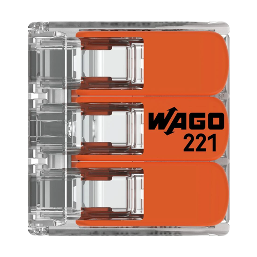 Conector derivatie 3 fire, max. 6 mmÂ² (30 buc.) - WAGO 221-613 [3]