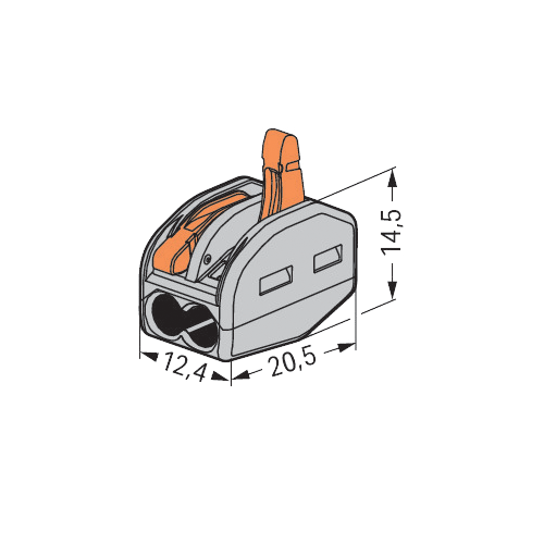 Conector derivatie 2 fire (10 buc.) W-412 [2]