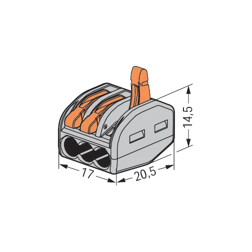 Conector derivatie 3 fire (10 buc.) W-413 [2]