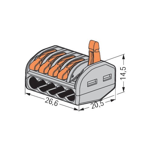 Conector derivatie 5 fire (10 buc.) W-415 [2]