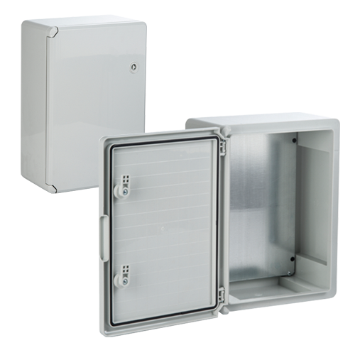 Cutie distributie IP65 din ABS gri, usa mata, placa metalica, 300x400x170 mm PP3004 [3]
