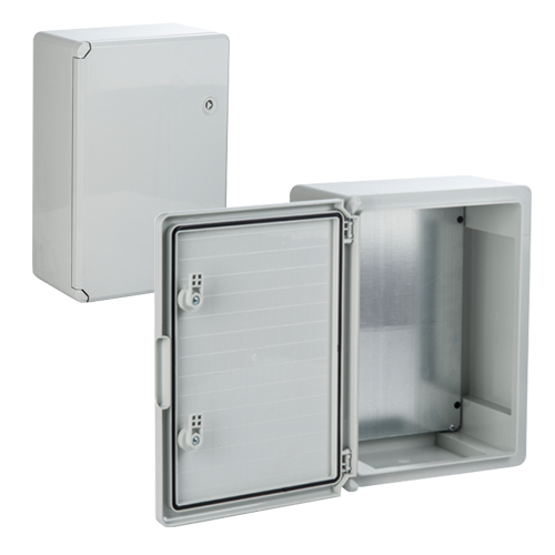 Cutie distributie IP65 din ABS gri, usa mata, placa metalica, 300x400x220 mm PP3005 [3]