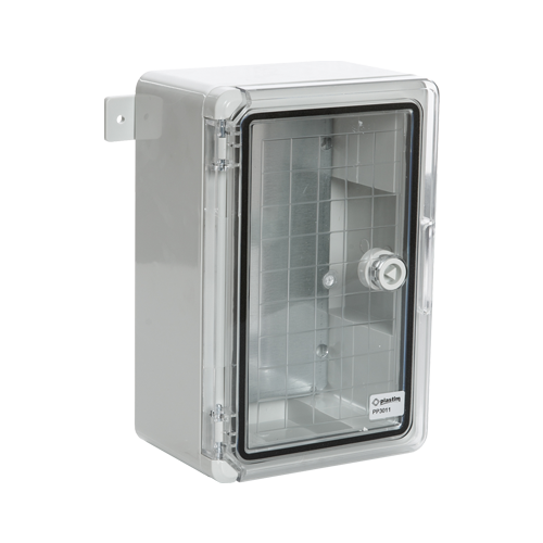 Cutie distributie IP65 din ABS gri, usa transparenta, placa metalica, 300x400x170 mm PP3014 [2]