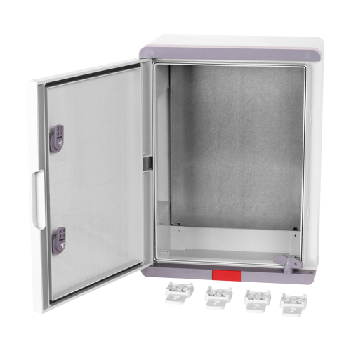 Cutie distributie IP67 din ABS gri, usa mata, placa metalica, 300x400x220 mm PD304022 [3]