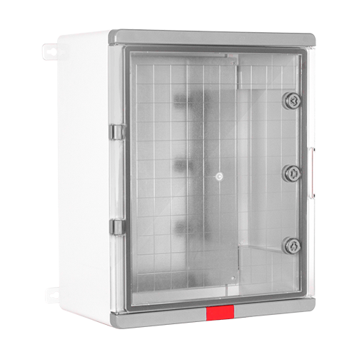 Cutie distributie IP67 din ABS gri, usa transparenta, placa metalica, 400x500x240 mm PS405024 [1]