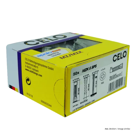 Diblu universal M6x40 cu guler + surub MZK (50 buc.) - CELO 9641MZKSZ [3]