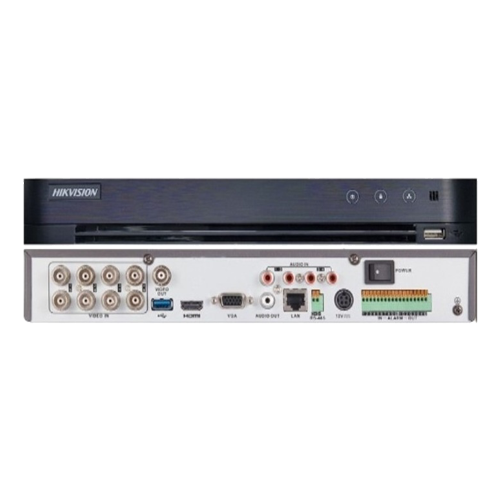 DVR AcuSense 8 ch. video 8MP, Analiza video, AUDIO 'over coaxial', Alarma in-out - HIKVISION iDS-7208HUHI-M1-SA [3]