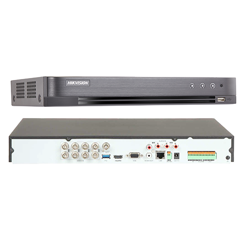 DVR AcuSense 8 ch. video 8MP, Analiza video, AUDIO 'over coaxial', Alarma 8/4 - HIKVISION iDS-7208HUHI-M2-SA [3]