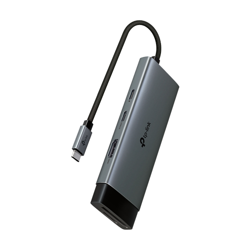 Hub USB-C 7-in-1, Power Delivery 100W, HDMI, Cititor carduri, Transfer date - TP-Link UH7020C [1]