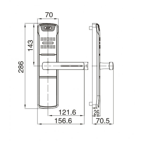 Incuietoare hotel cu cartele de proximitate Temic Adel HLK-918-ss [4]