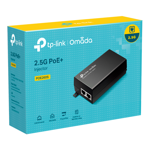 Injector PoE+, 2 x RJ45 2.5G, 30W - TP-Link Omada POE260S [4]