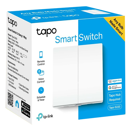 Intrerupator inteligent dublu TP-Link Tapo S220, Wi-Fi - TP-LINK TapoS220 [2]