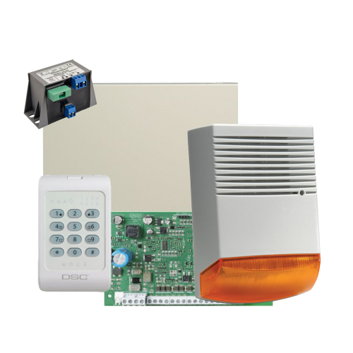 Kit alarma la efractie DSC cu sirena exterioara KIT1404BS [1]