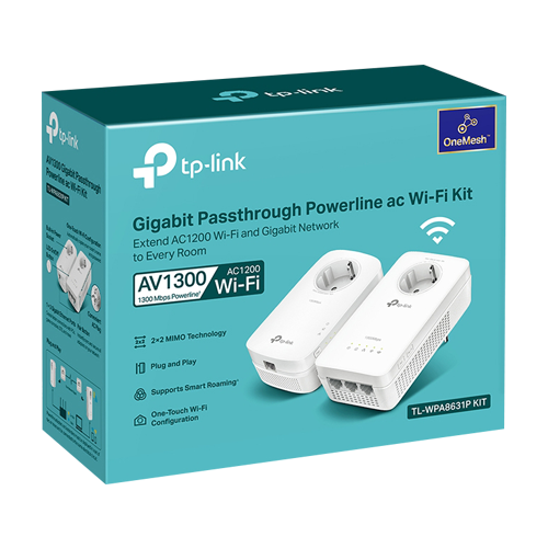 Kit Powerline AV1300, Passthrough, Wi-Fi 5, AC1200 Dual-Band, 3+1 x RJ45 Gigabit - TP-Link TL-WPA8631PKIT [3]