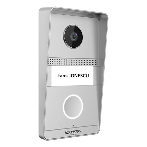 Kit videointerfon analogic 7inch, camera 2MP, conectare 2 fire - HIKVISION DS-KIS101-P(S) [2]