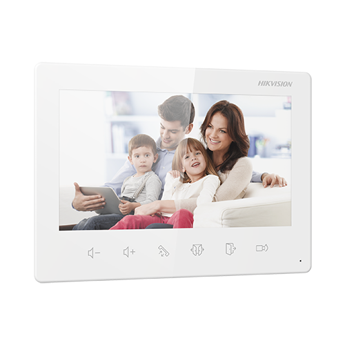 Kit videointerfon analogic 7inch, camera 2MP, conectare 2 fire - HIKVISION DS-KIS101-P(S) [3]
