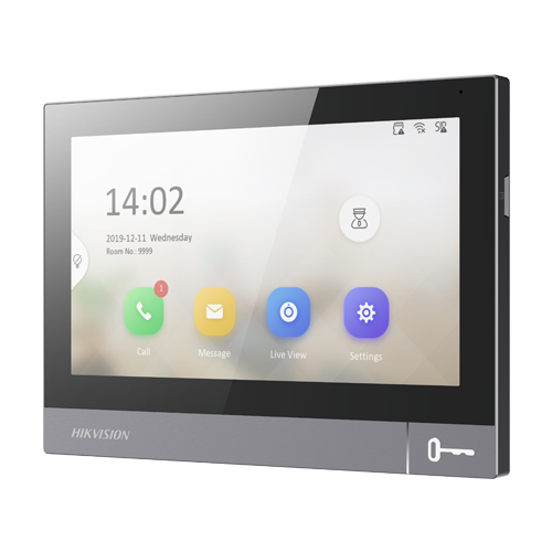 Monitor videointerfon TCP/IP, IPS LCD 7 inch touch screen, WiFi, PoE, Alarma IN - HIKVISION DS-KH8381-WTE1 [2]