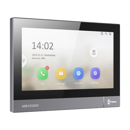 Monitor videointerfon TCP/IP, IPS LCD 7 inch touch screen, WiFi, PoE, Alarma IN - HIKVISION DS-KH8381-WTE1 [1]