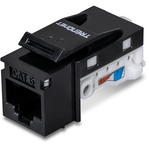 Mufa RJ-45 UTP Cat.6 tool-less, neagra - TRENDnet TC-K25C6BK [1]
