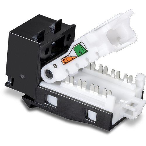 Mufa RJ-45 UTP Cat.6 tool-less, neagra - TRENDnet TC-K25C6BK [3]